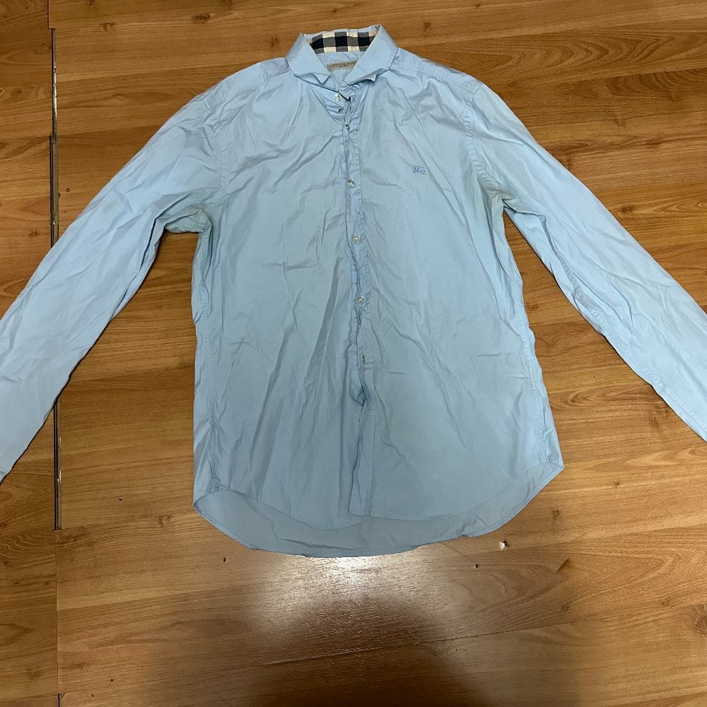 Burberry Blue Button Loong Sleeve Shirt